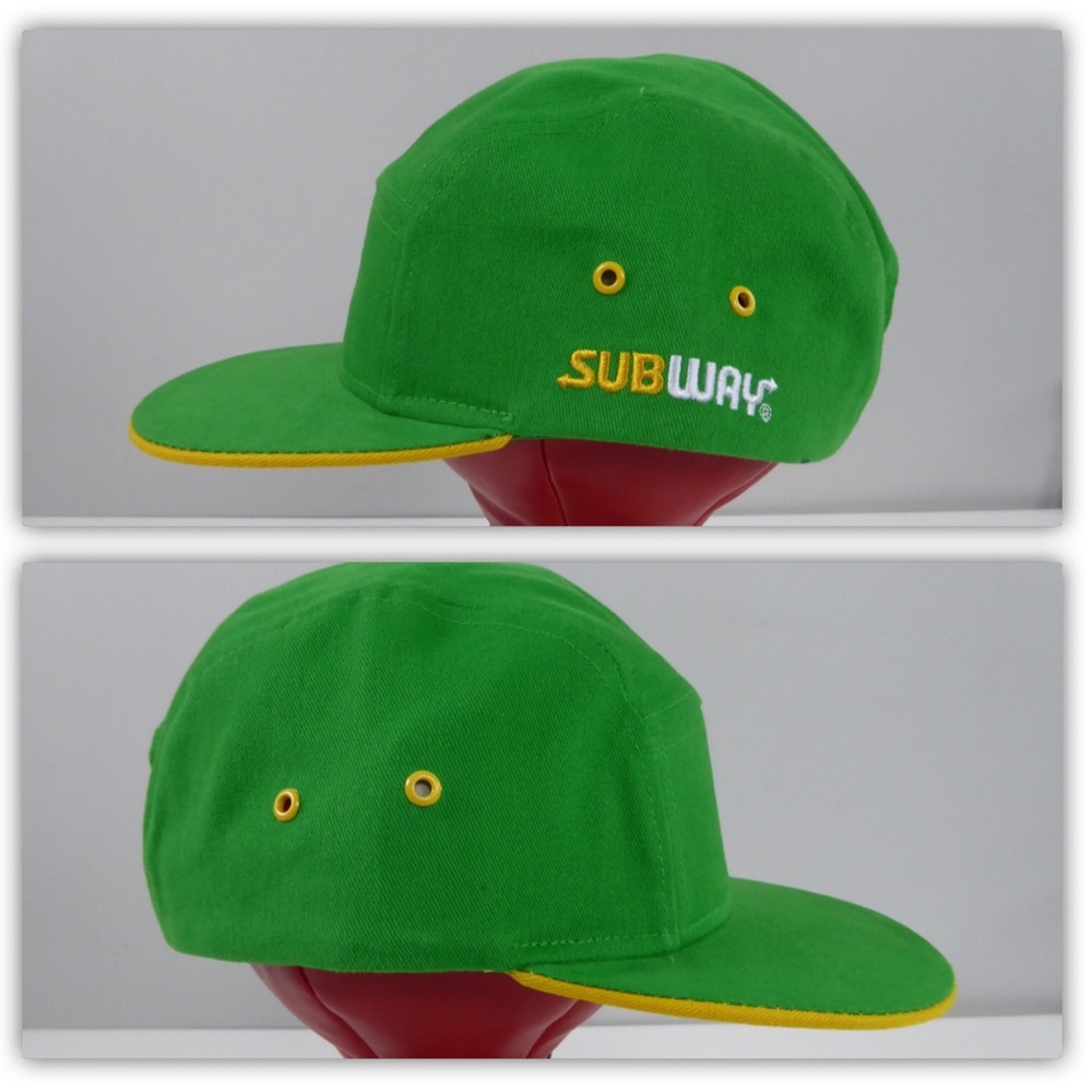 Subway Sandwich Shop Authentic 5 Panel Camp Hat Embroidered SnapBack NEW - Picture 2 of 7